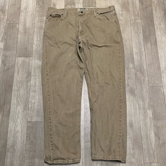 Mens Wrangler Straight Leg Cotton Work Durable Jeans‎ - Picture 1 of 6